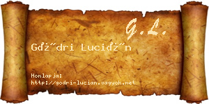 Gödri Lucián névjegykártya